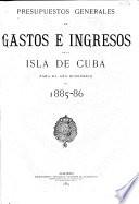 Presupuesto general de ingresos y gastos del estado en la isla de Cuba