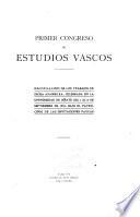 Primer Congreso de estudios vascos
