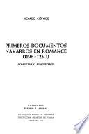 Primeros documentos navarros en romance (1198-1230)