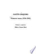 Primeros textos (1936-1945)