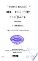 Principios metafísicos del derecho