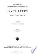 Proceedings Fourth World Congress of Psychiatry