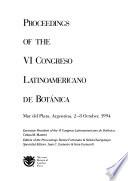 Proceedings of the 6th Congreso Latinoamericano de Botánica