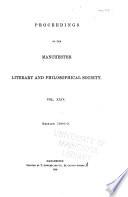 Proceedings of the Manchester Literary and Philosophical Society