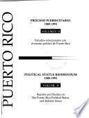 Proceso plebiscitario, 1989-1991: Estudios relacionados con el estatus político de Puerto Rico