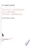 Proceso y contenido de la novela hispano-americana