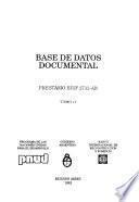 Programa de asistencia técnica para el fortalecimiento de la gestión del sector público argentino: Base de datos documentales