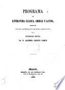 Programa de literatura clásica, griega y latina