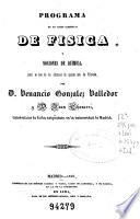 Programa de un curso elemental de física y nociones de química