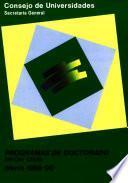 Programas de doctorado. Tercer ciclo. Bienio 1988-90 (volumen II)