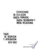 Promociones en educación básica primaria, básica secundaria y media vocacional