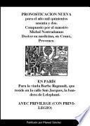 Pronosticacion nueva para 1562 de Nostradamus