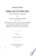 Prontuario: código civil de Puerto Rico