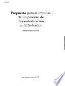 Propuesta para el impulso de un proceso de descentralización en El Salvador