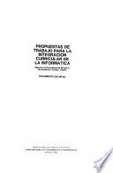 Propuestas de trabajo para la integración curricular de la informática