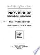 ... Proverbios de gloriosa doctrina e fructuosa enseñanca de Iñigo López de Mendoza