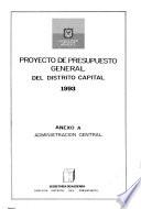 Proyecto de presupuesto general Administracion Central, 1993