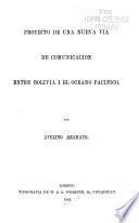 Proyecto de una nueva via de comunicacion entre Bolivia i el Océano Pacífico