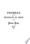 Pruebas de la restauracion de la primera edicion del Quijote de 1605
