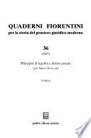 Quaderni fiorentini per la storia del pensiero giuridico moderno