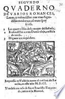 Quaderno de varios romances, Letras y redondillas: con unas Siguidillas modernas, al trato qoy se usa