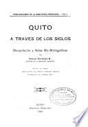 Quito a traves de los siglos