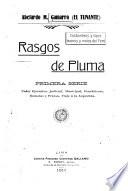 Rasgos de pluma: ser. Artículos de costumbres