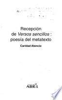 Recepción de Versos sencillos