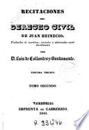 Recitaciones del derecho civil