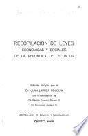 Recopilación de leyes y códigos de la República del Ecuador
