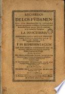 Recuerdos de los fu[n]damentos que manifiestan el supremo dominio que gozavan, y justifican el ordinario, y jurisdicion omnimoda que por indiviso conservan, en la ciudad de Tarragona la ... protomartir Santa Tecla, su metropolitana iglesia ... y sus arçobispos ... y su representacion que con humilde rendimiento hze [sic] al Rey ... don Carlos Segundo ... por mano del ... señor don Pedro Antonio de Aragon ... el ... señor don fray Ioseph Sanchiz ...