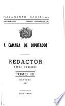Redactor de la H. Cámara de Diputados (Sesiones reservadas).
