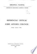 Referencias críticas sobre autores chilenos
