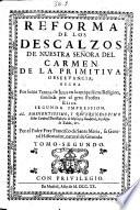 Reforma de los descalzos de nuestra señora del Carmen