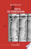 Libro Refus de témoigner (NE)