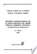 Régimen constitucional de la rama ejecutiva del poder público gobierno nacional