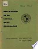 Reglamento de la Escuela Para Graduados