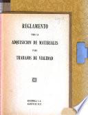 Reglamento para la adquisición de materiales para trabajos de vialidad