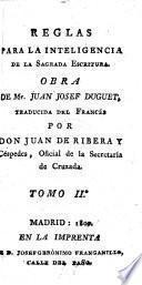 Reglas para la Inteligencia de la Sagrada Escritura Obra ... Traducida ... por Don Juan de Ribera y Céspedes