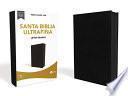 Reina Valera 1960 Santa Biblia Ultrafina Letra Grande, Piel Fabricada, Negro, con Cierre, Edición Letra Roja