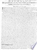 Relacion de la Batalla de Vitonto y Rendicion de Bari, etc