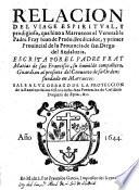 Relación del viage espiritual que hizo a Marruecos el Ven. P.Fr. Juan del Prado