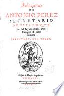 Relaciones de, Secretario de Estado del Rey Felipe II.