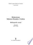 Relaciones México-Estados Unidos, bibliografía anual