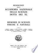 Rendiconti della Accademia nazionale delle scienze detta dei XL.