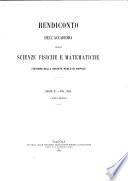 Rendiconto dell'Accademia delle Scienze Fisiche e Matematiche