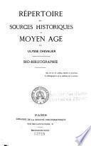 Repertoire des sources historiques du moyen-age