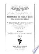Repertorio de voces y giros del código de Bello