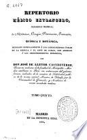 Repertorio médico extrangero [sic]
