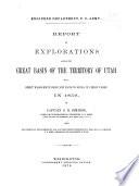 Report of Explorations Across the Great Basin of the Territory of Utah for a Direct Wagon-route from Camp Floyd to Genoa